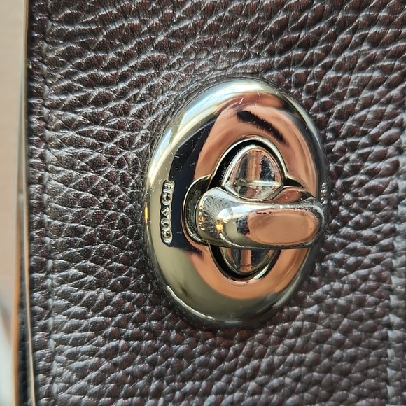 BONUS OFFERWITH PURCHASE  Metallic gray Coach shoulder bag - Picture 11 of 15